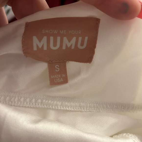 Show Me Your MuMu White Maxi Prom/Hoco Dress NWOT - Picture 2 of 4